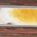 Colorful evaporation pond