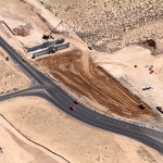 Red cars passing