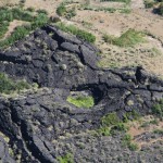 Lava flow remains