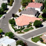 Residential neighborhood - view from airplane